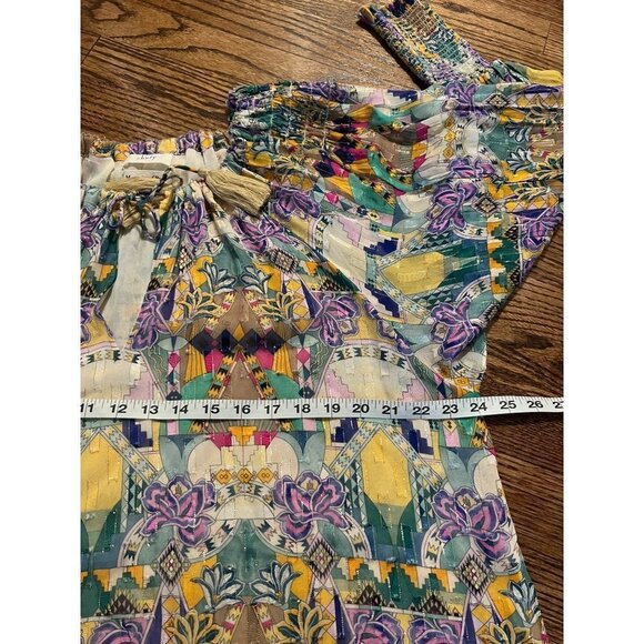 Chufy | Inka Tasseled‎ Blouse Multicolor Sz S - Picture 8 of 10
